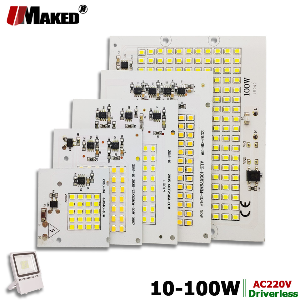 AC220V LED PCB 10W 20W 30W 50W - đánh giá và giá Flood Tray Table