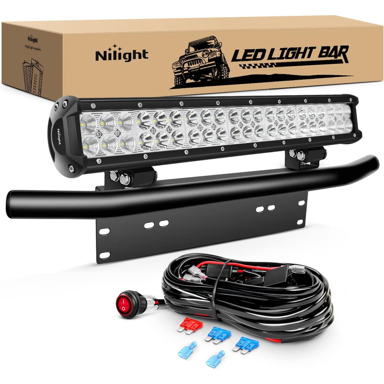 Nilight 20Inch 126W LED Light  - đánh giá và giá Flood Tray Table