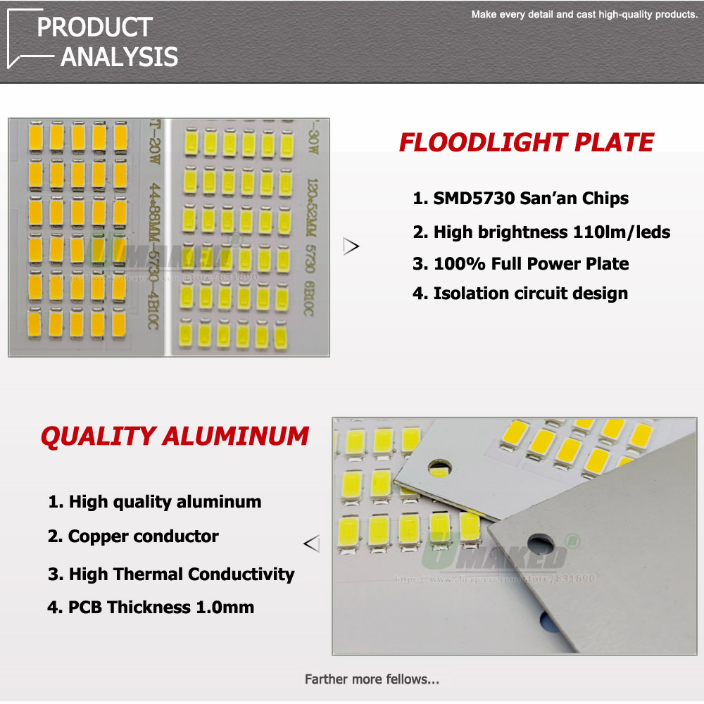 Bộ 5 Đèn Pha LED Thay Thế Tấm  - đánh giá và giá Flood Tray Table