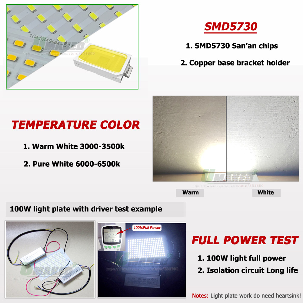 Đèn Pha LED 50W PCB + Driver P - đánh giá và giá Flood Tray Table